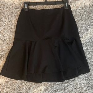 David Lerner mini high low black skirt size M